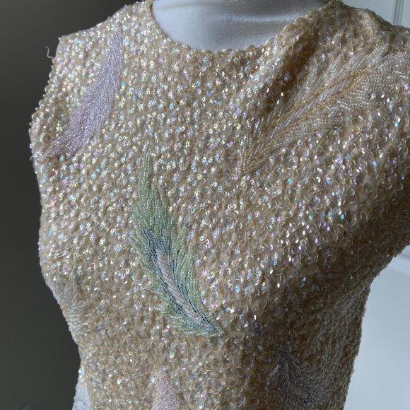 Sequin Beaded Gold Tank - Picture 3 of 3